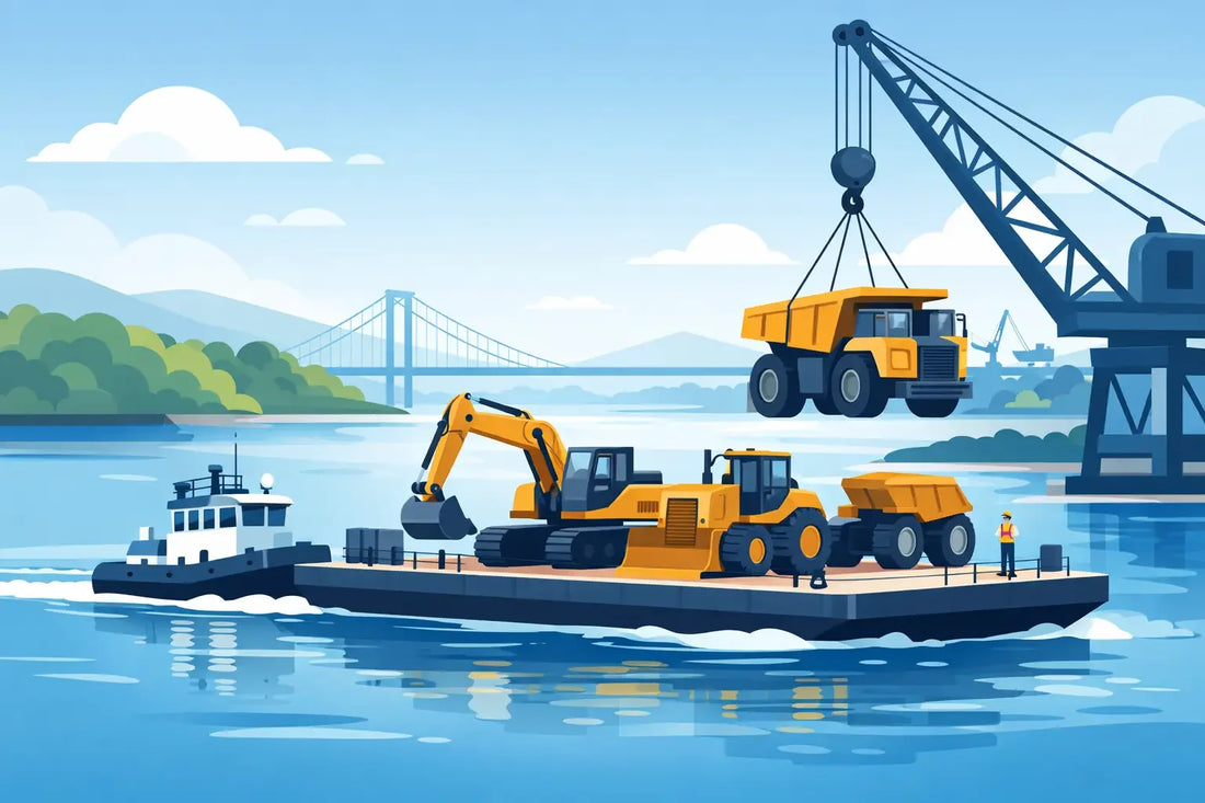 Transporte fluvial de maquinaria pesada seguro