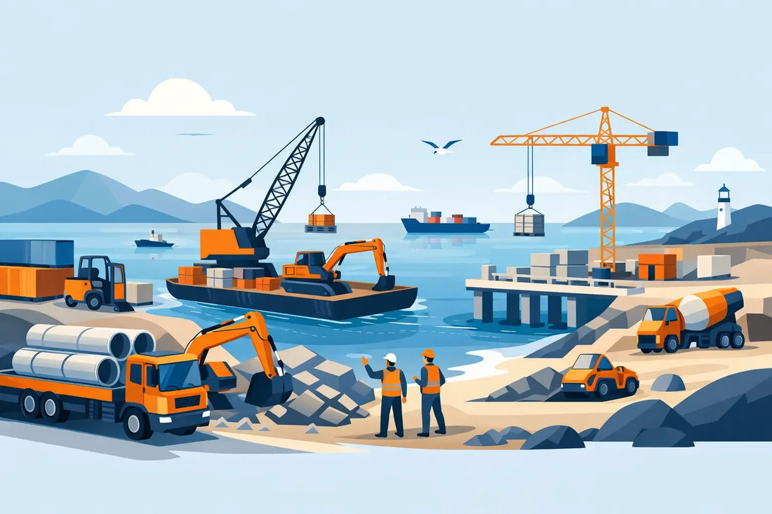 Logística para obras costeras sin retrasos
