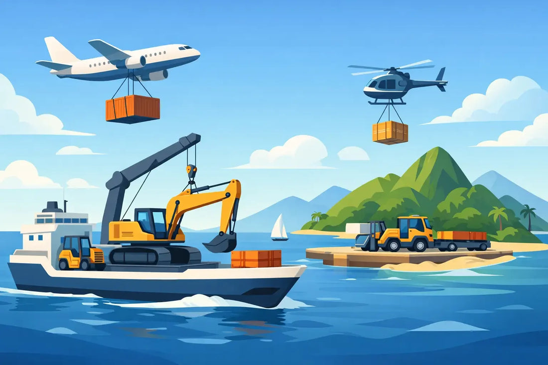 Cómo transportar maquinaria a islas sin demoras